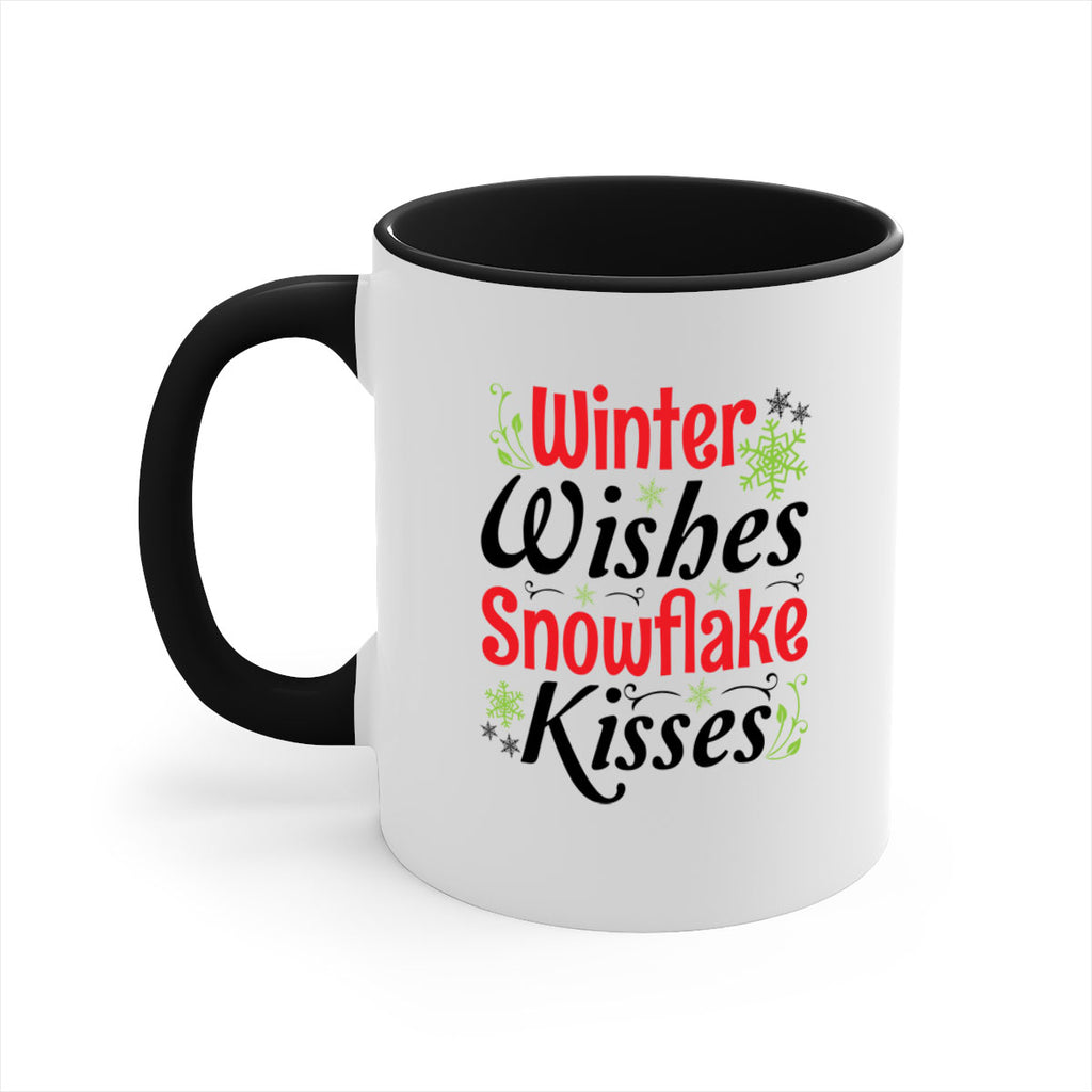 Winter Wishes Snowflake Kisses 568#- winter-Mug / Coffee Cup