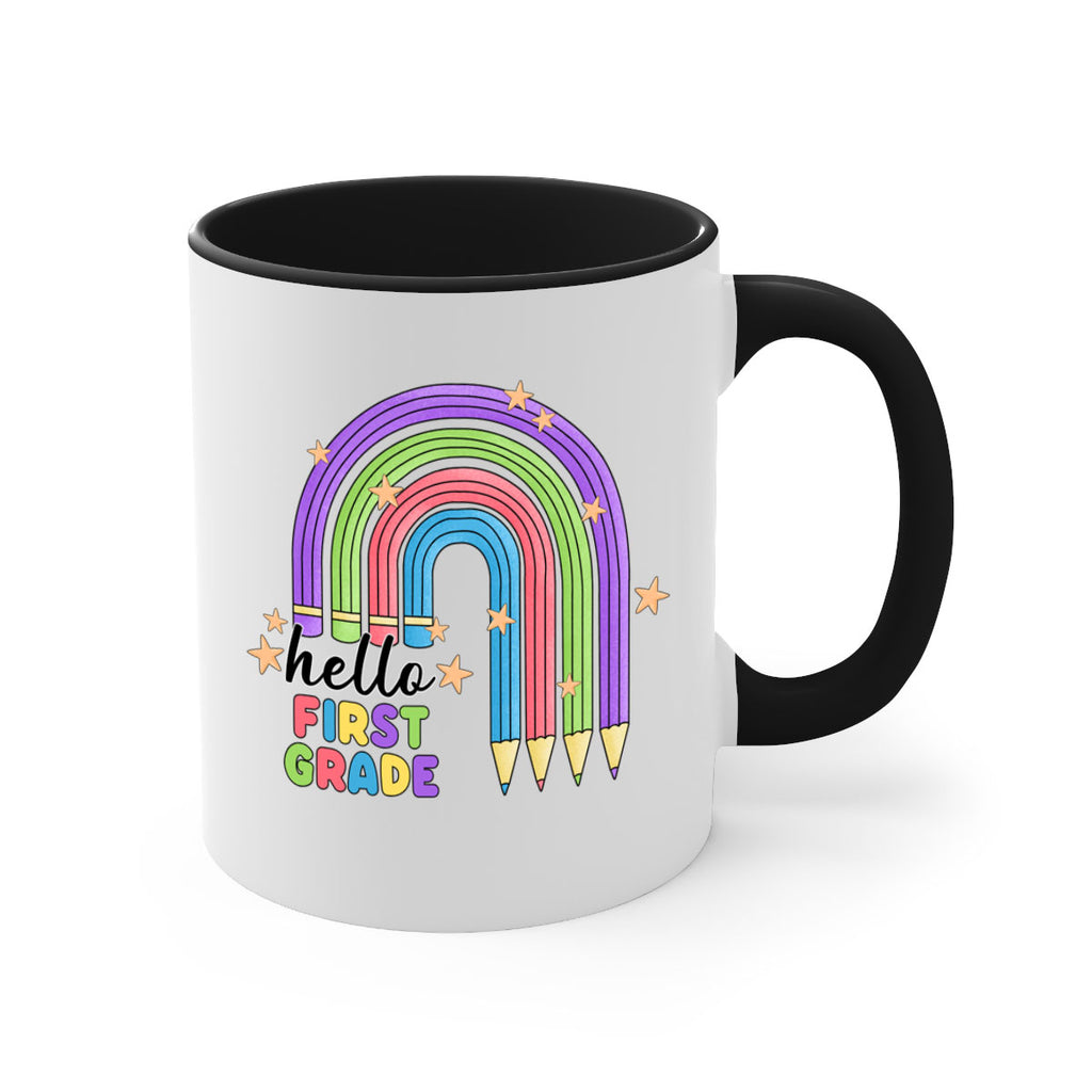 Hello 1st Grade Pencil Rainbow 14#- First Grade-Mug / Coffee Cup