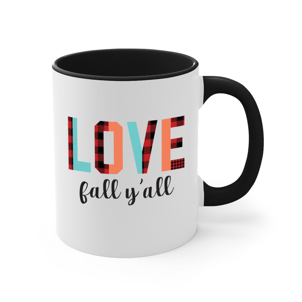 Love fall yall 411#- fall-Mug / Coffee Cup