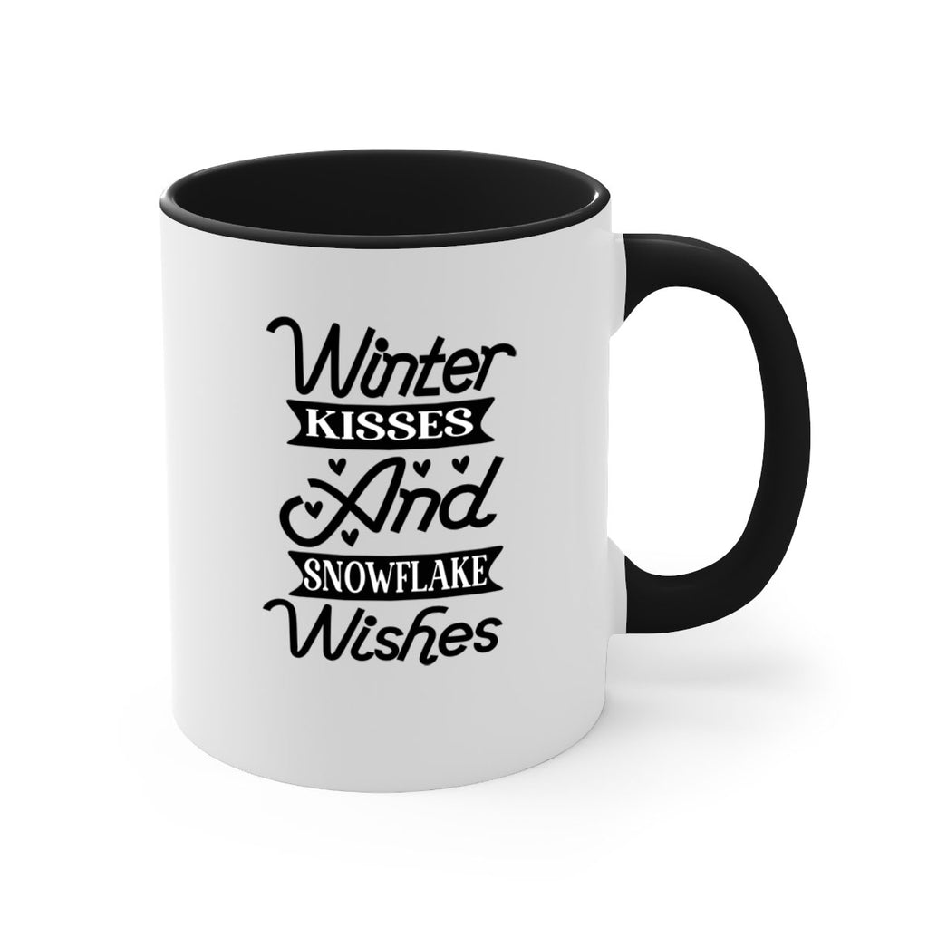 Winter Kisses And Snowflake Wishes 515#- winter-Mug / Coffee Cup