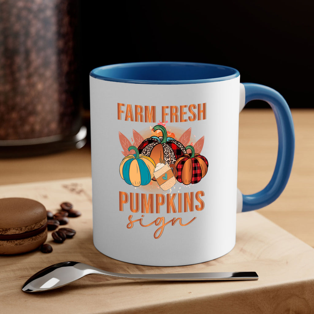 Farm Fresh Pumpkins Sign 175#- fall-Mug / Coffee Cup