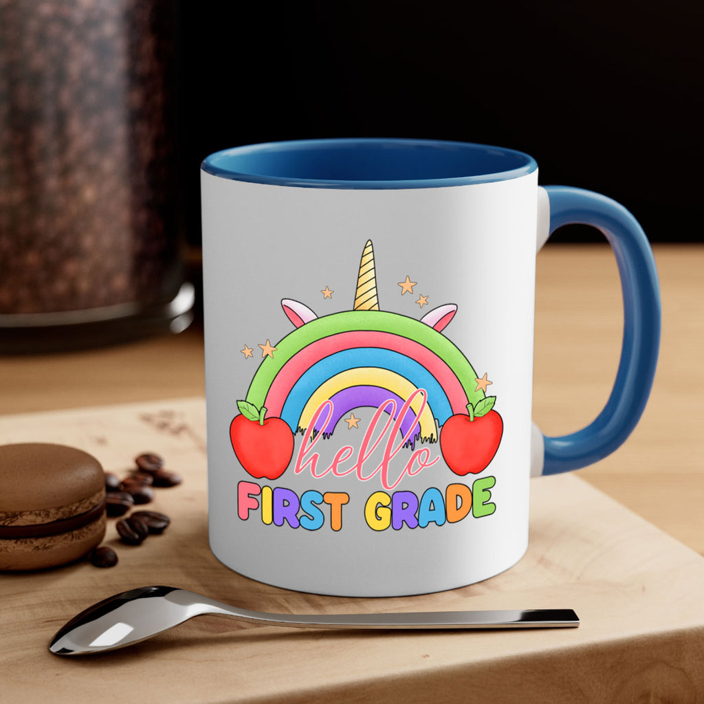 Hello 1st Grade Unicorn Rainbow 12#- First Grade-Mug / Coffee Cup