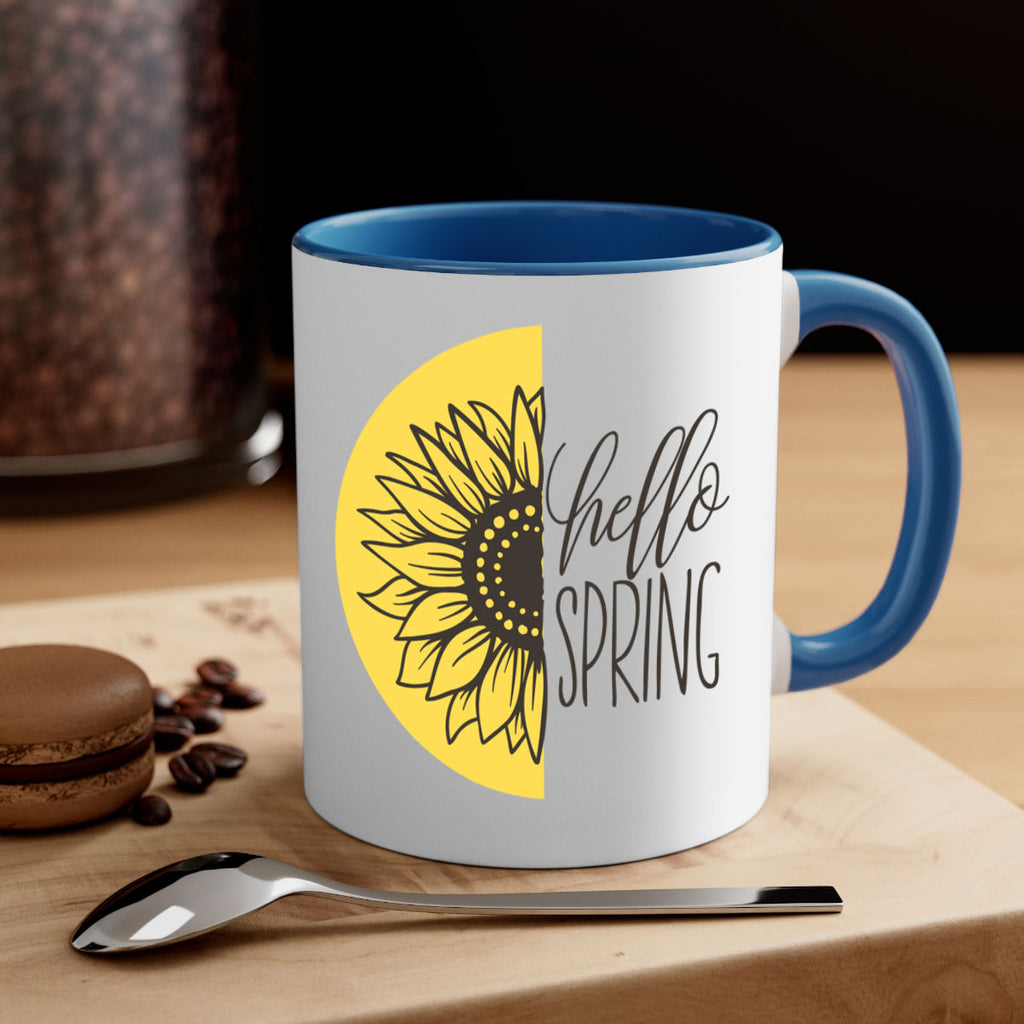 Hello spring half sunflower199#- spring-Mug / Coffee Cup