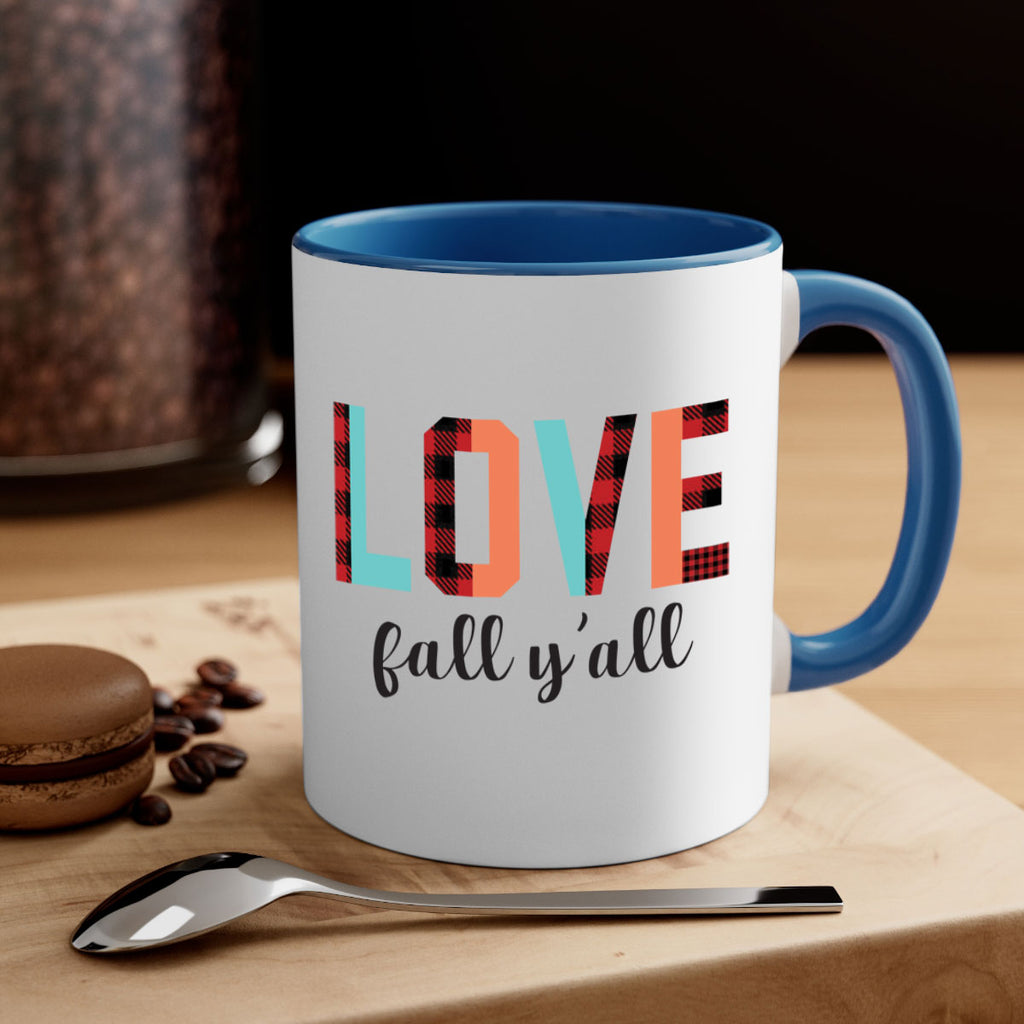 Love fall yall 411#- fall-Mug / Coffee Cup
