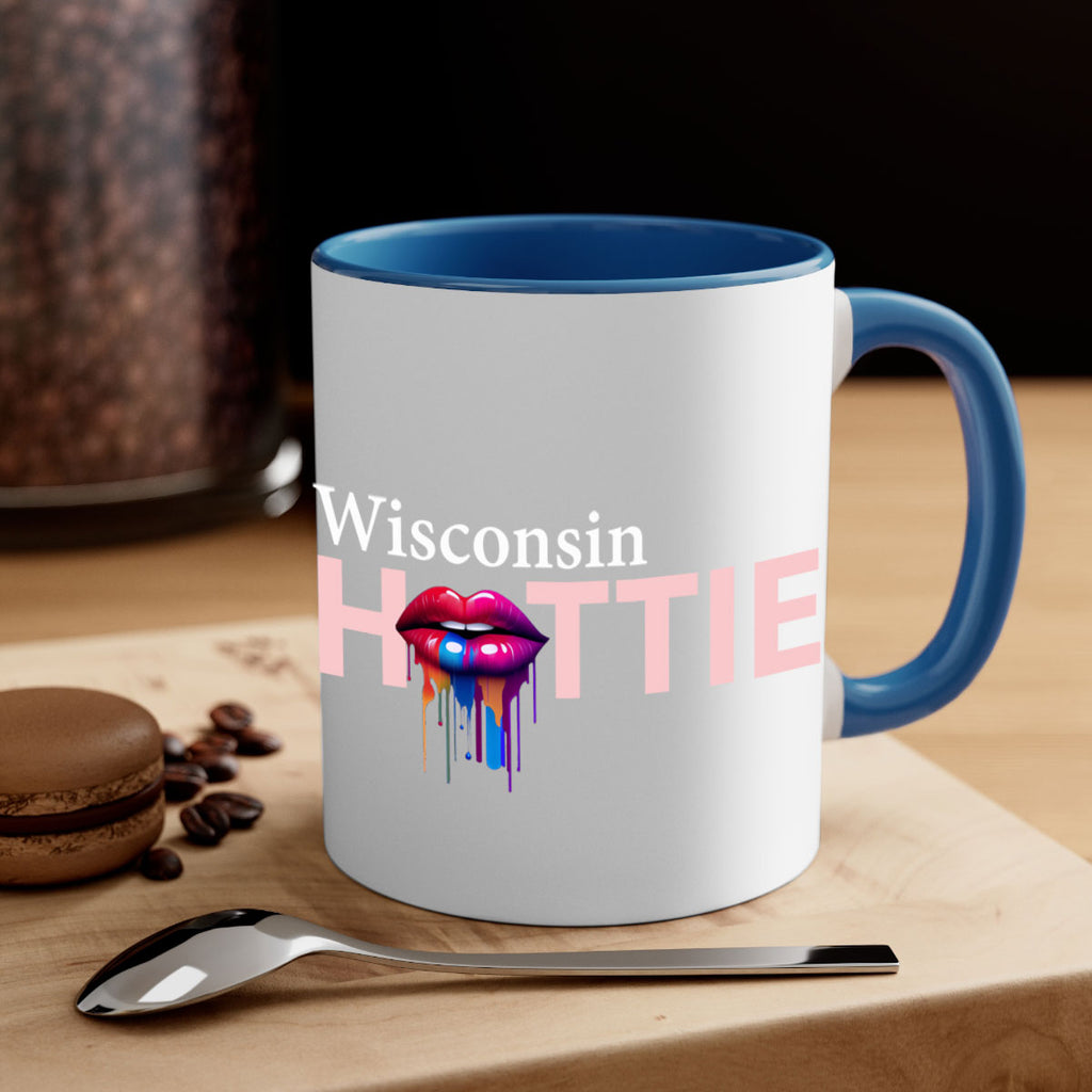 Wisconsin Hottie with dripping lips 123#- Hottie Collection-Mug / Coffee Cup