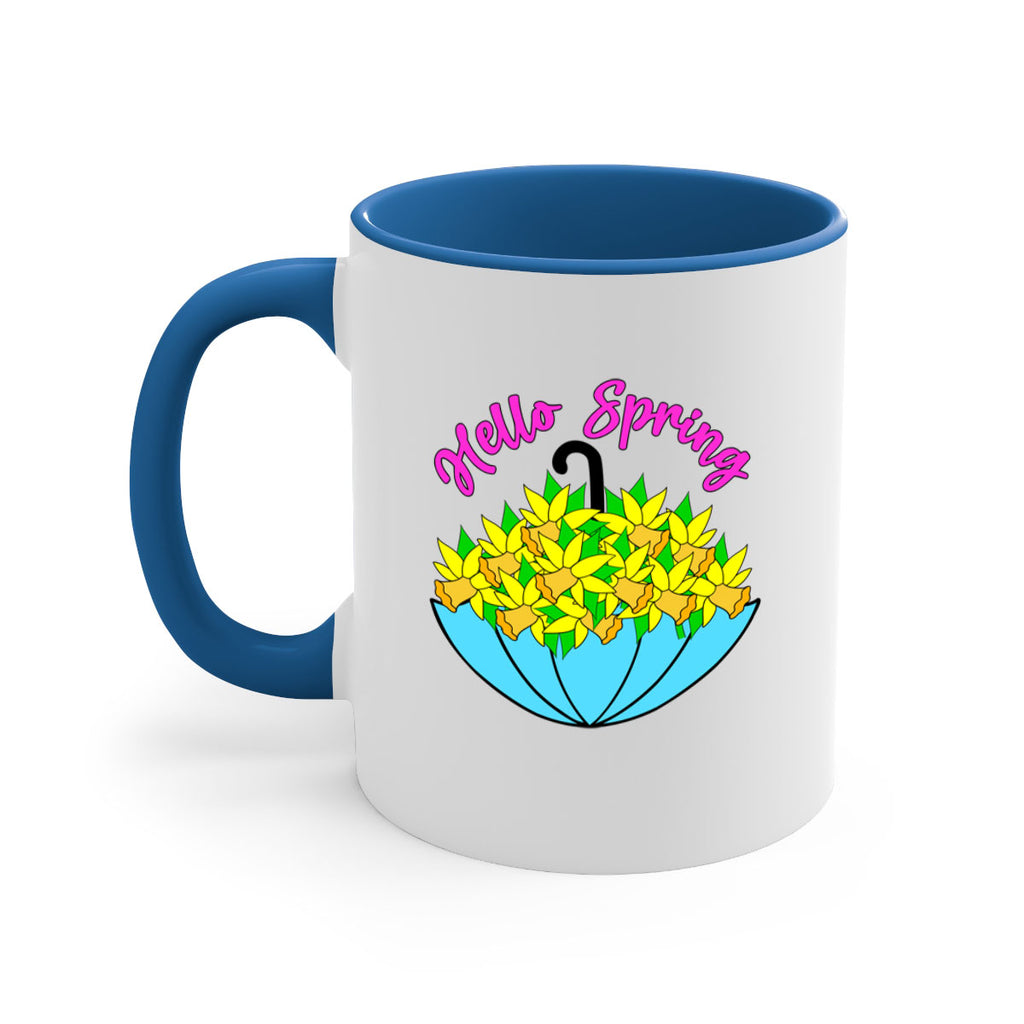 Hello Spring Umbrella Daffodils207#- spring-Mug / Coffee Cup