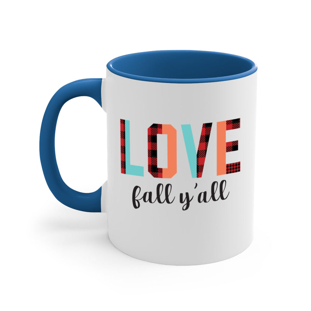 Love fall yall 411#- fall-Mug / Coffee Cup
