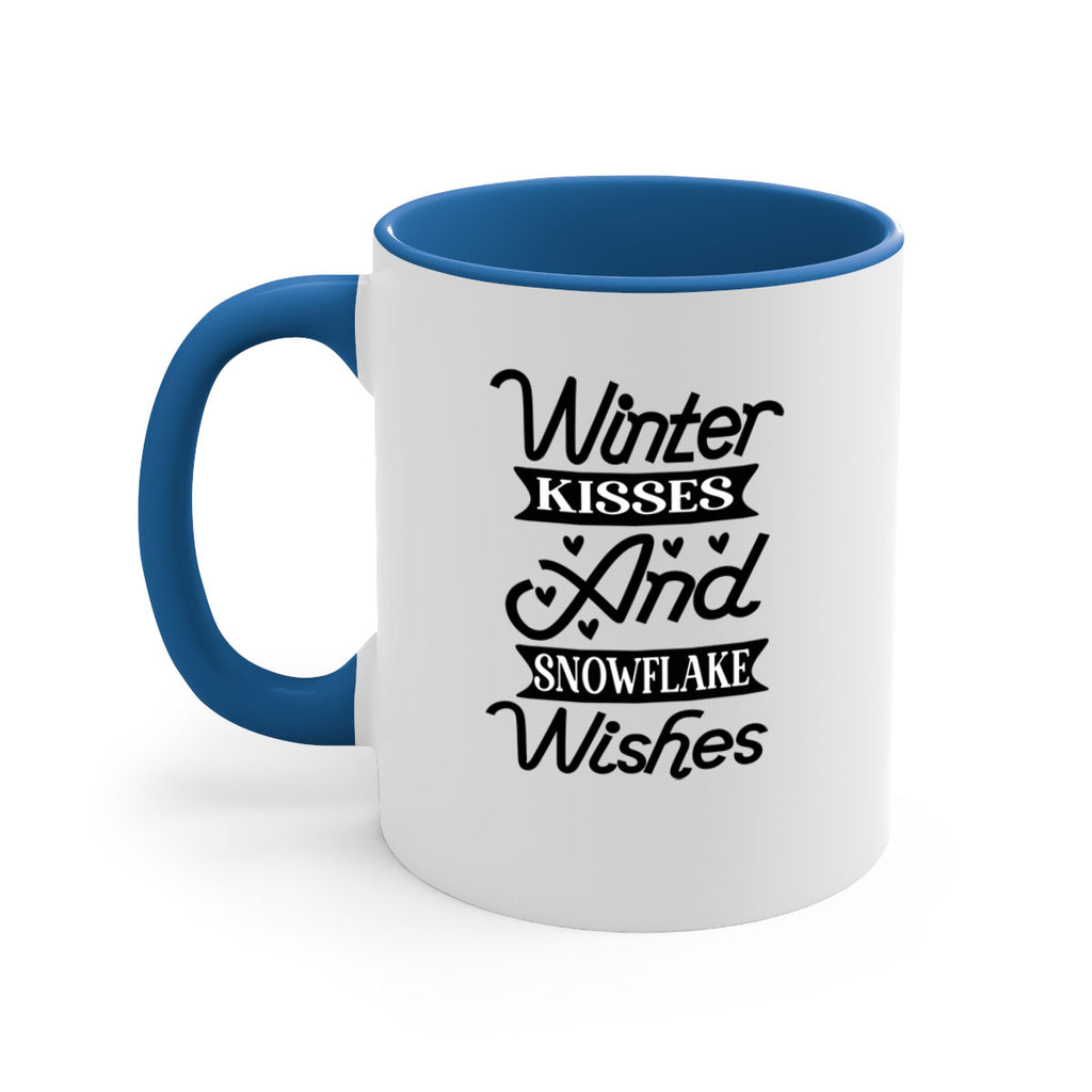 Winter Kisses And Snowflake Wishes 515#- winter-Mug / Coffee Cup