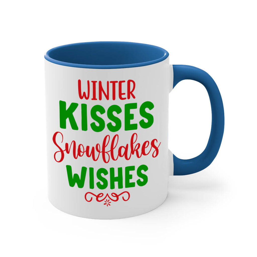 Winter Kisses Snowflakes Wishes 523#- winter-Mug / Coffee Cup