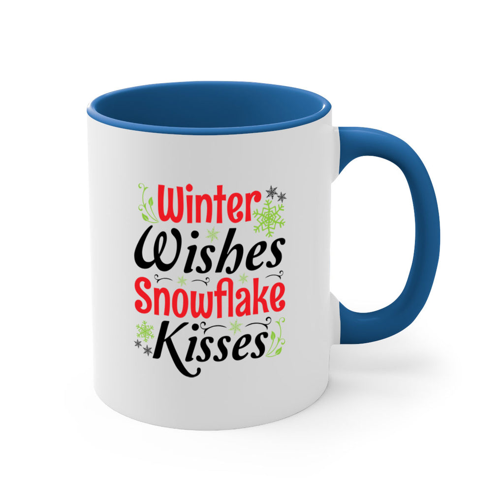 Winter Wishes Snowflake Kisses 568#- winter-Mug / Coffee Cup