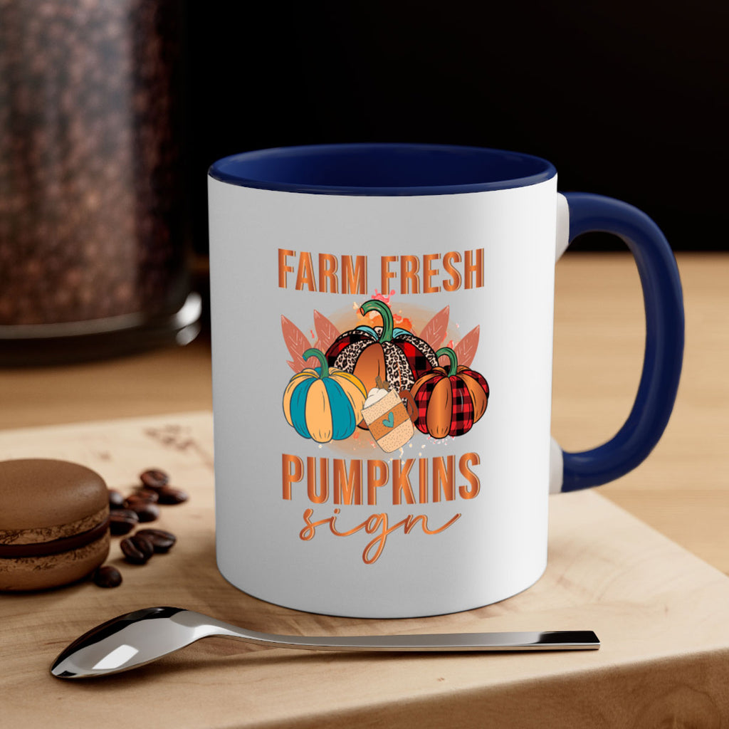 Farm Fresh Pumpkins Sign 175#- fall-Mug / Coffee Cup