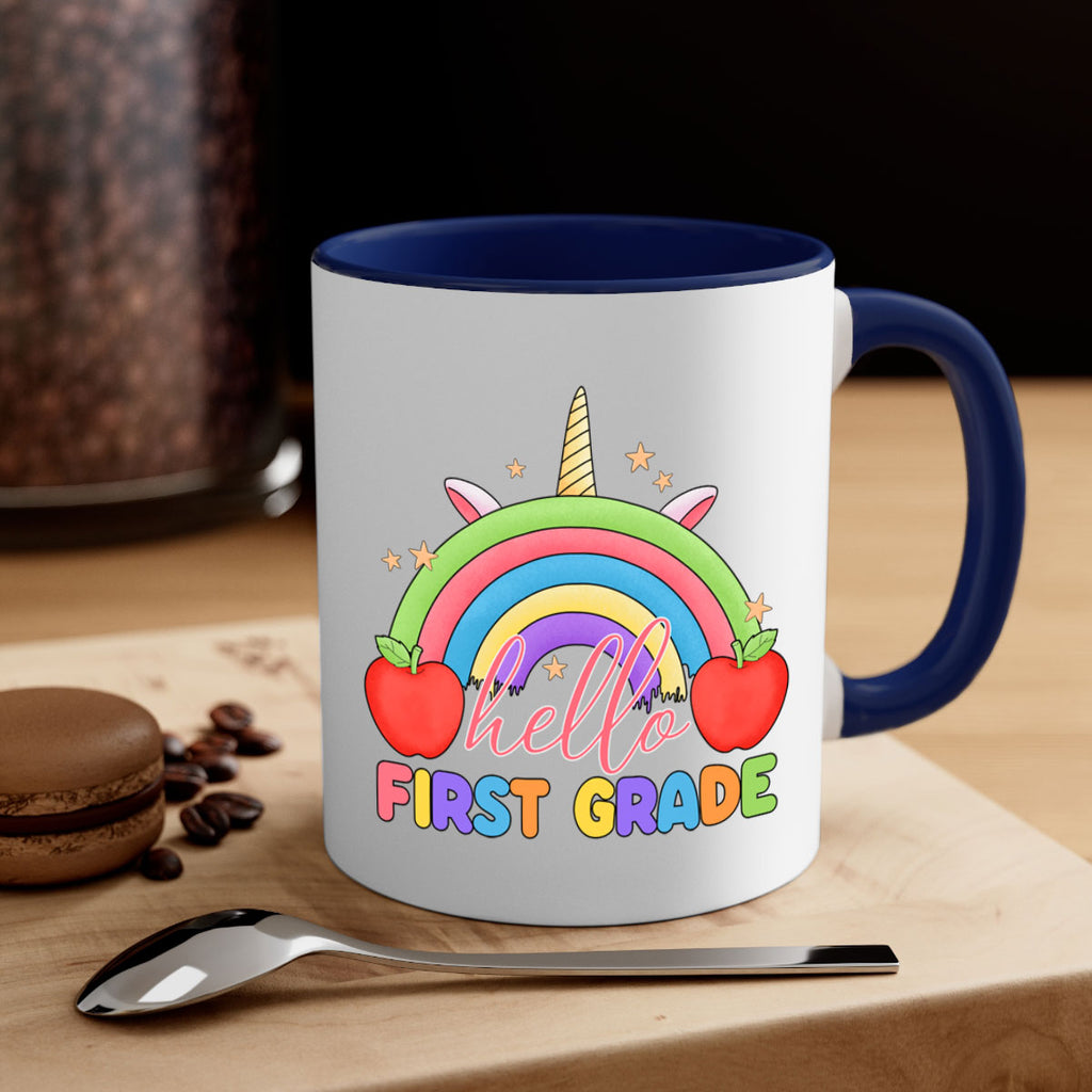 Hello 1st Grade Unicorn Rainbow 12#- First Grade-Mug / Coffee Cup