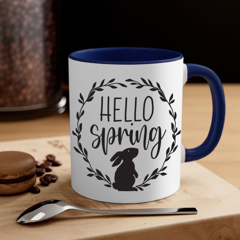 Hello Spring Bunny Wreath192#- spring-Mug / Coffee Cup