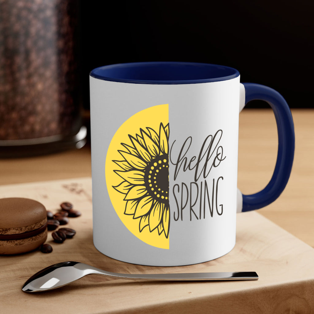 Hello spring half sunflower199#- spring-Mug / Coffee Cup