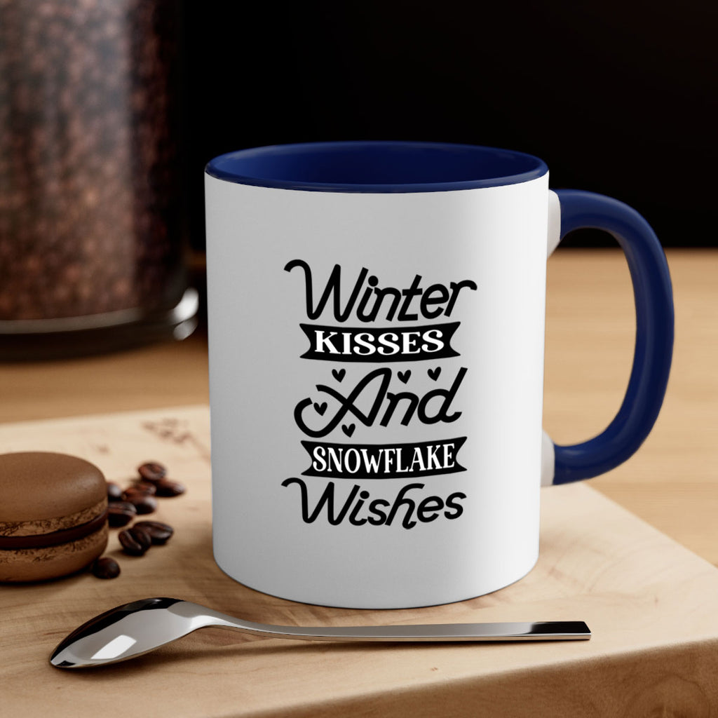 Winter Kisses And Snowflake Wishes 515#- winter-Mug / Coffee Cup
