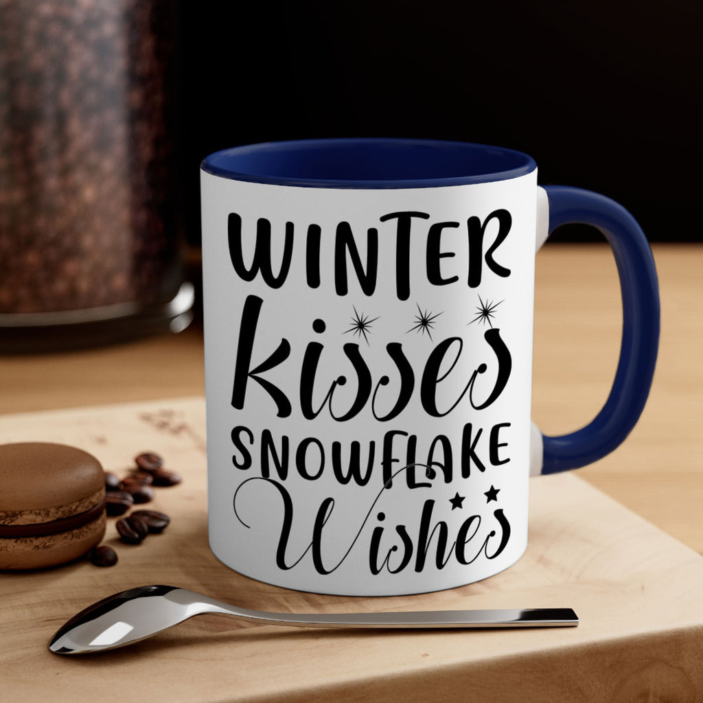 Winter Kisses Snowflake Wishes 561#- winter-Mug / Coffee Cup