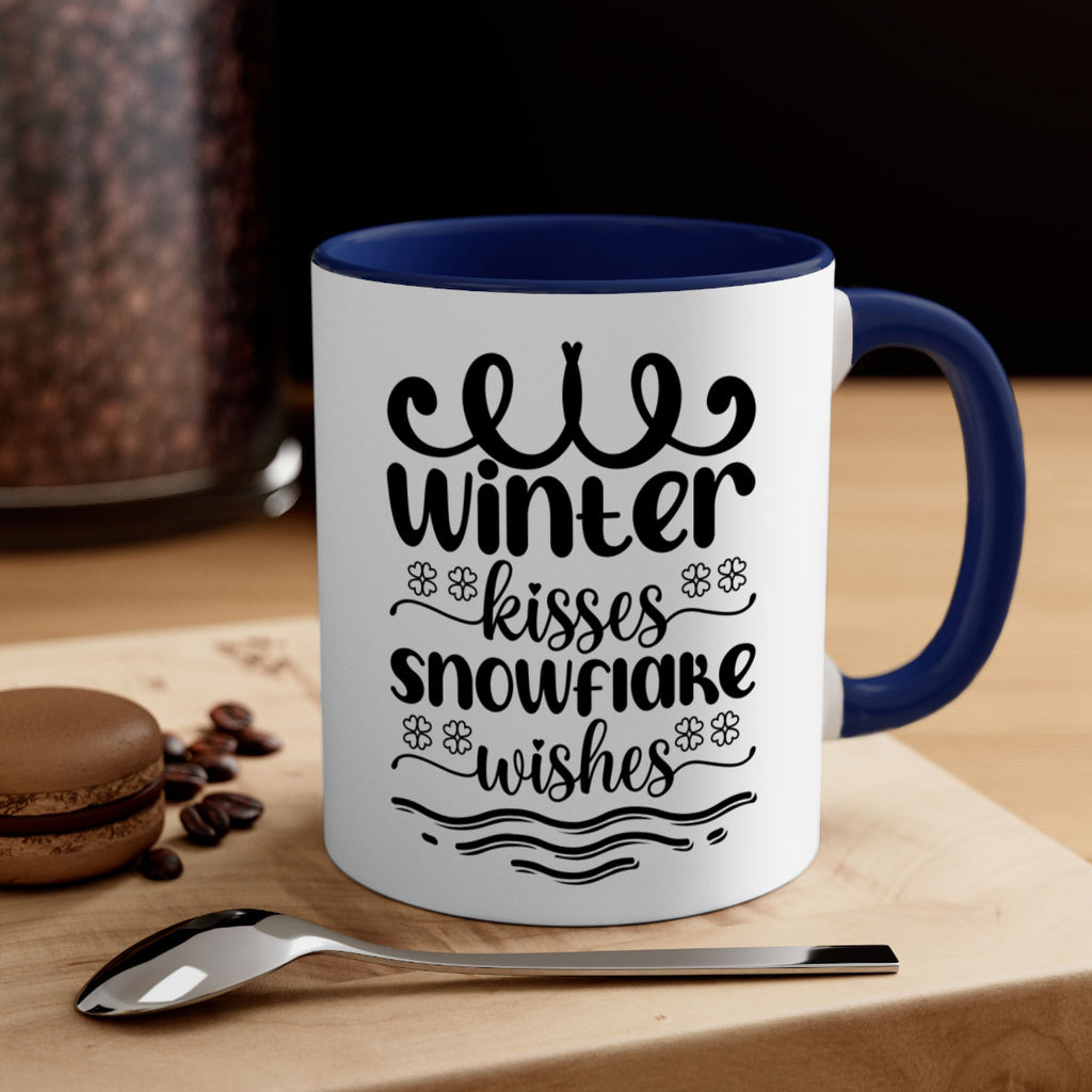 Winter Kisses Snowflake Wishes 562#- winter-Mug / Coffee Cup