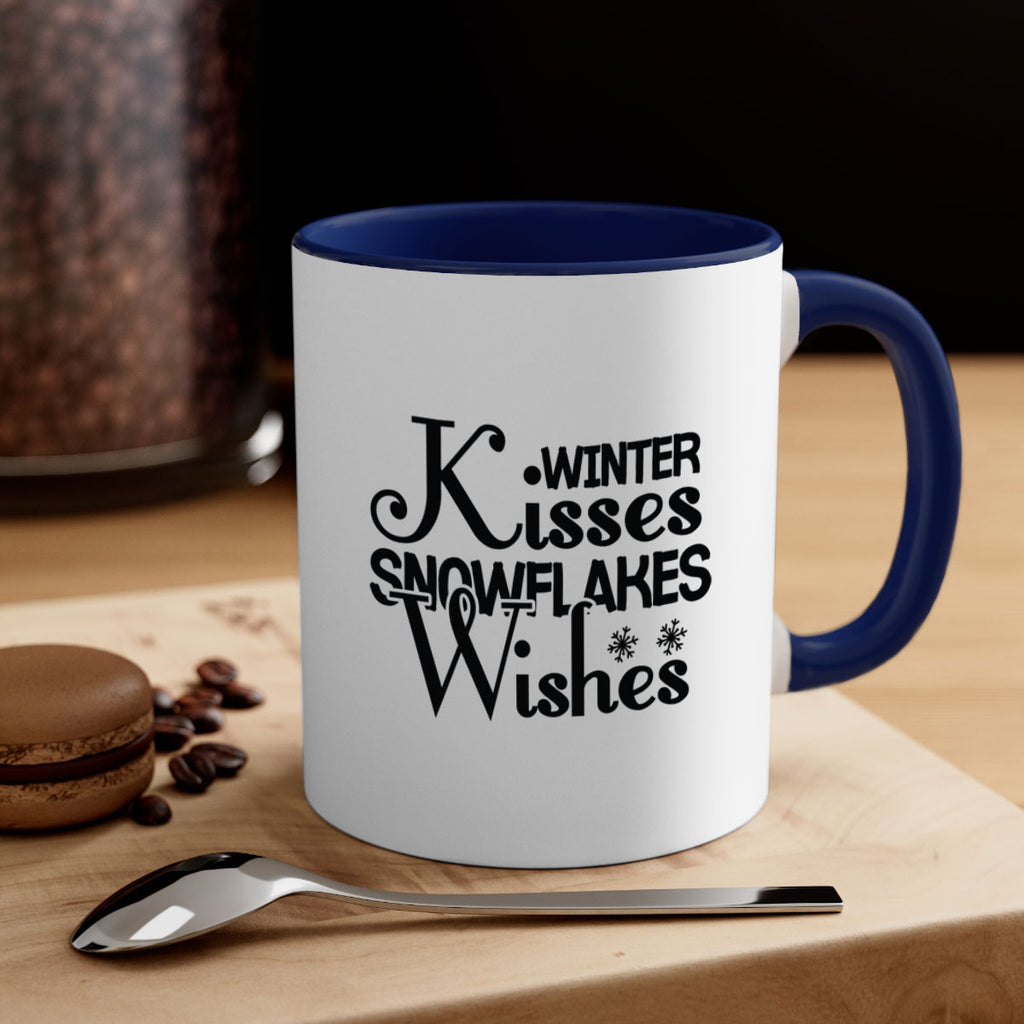 Winter Kisses Snowflakes Wishes 521#- winter-Mug / Coffee Cup