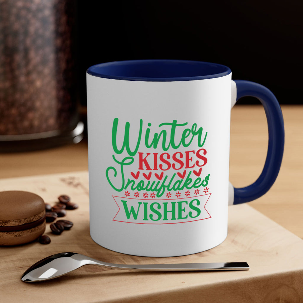 Winter Kisses Snowflakes Wishes 522#- winter-Mug / Coffee Cup