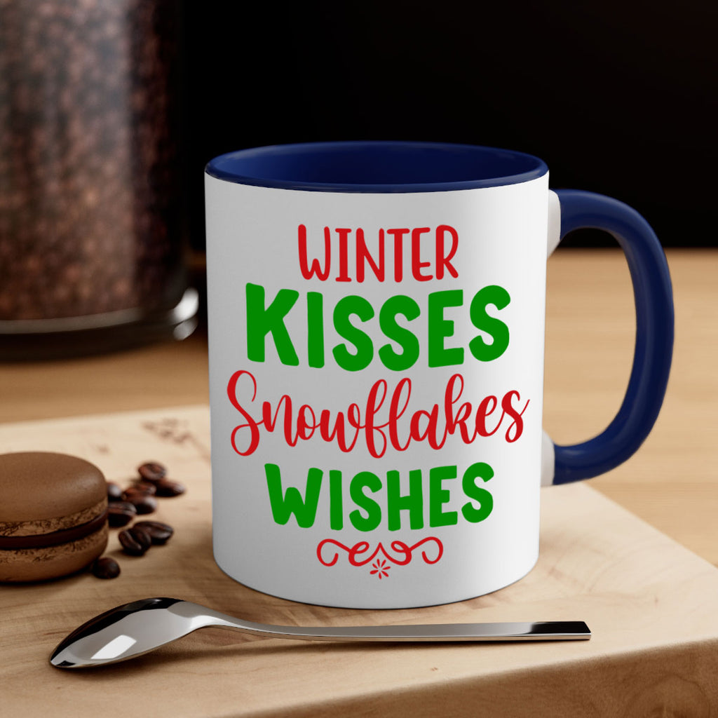 Winter Kisses Snowflakes Wishes 523#- winter-Mug / Coffee Cup