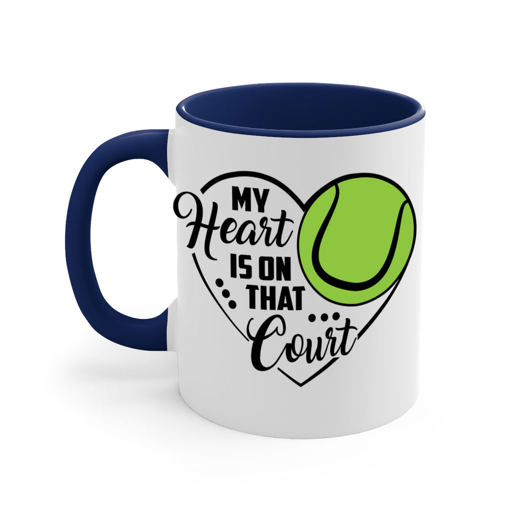 My heart is on that court 640#- tennis-Mug / Coffee Cup