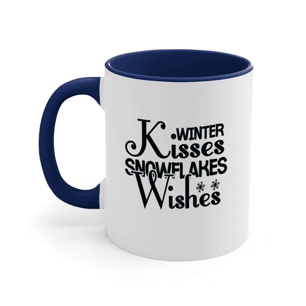Winter Kisses Snowflakes Wishes 521#- winter-Mug / Coffee Cup