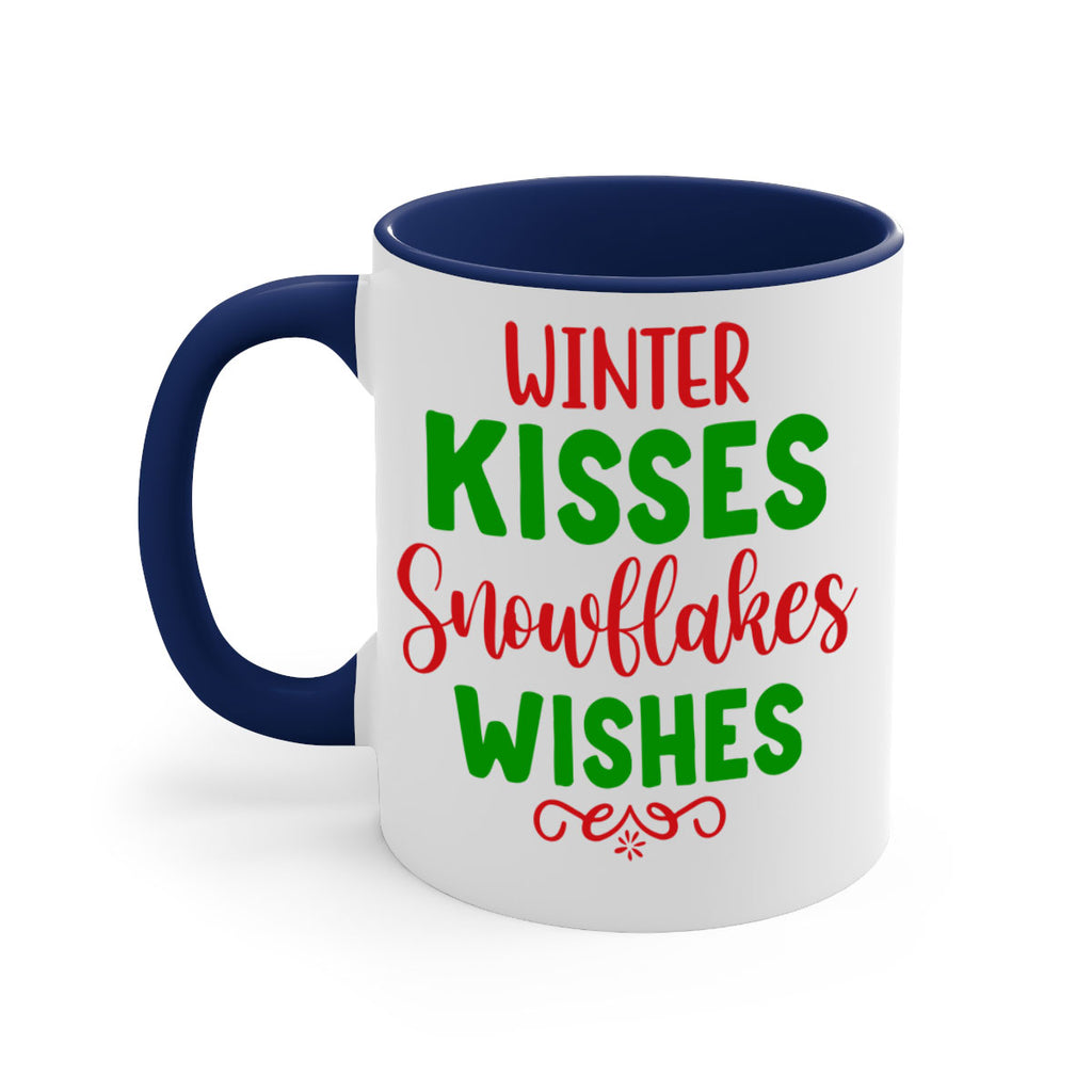 Winter Kisses Snowflakes Wishes 523#- winter-Mug / Coffee Cup