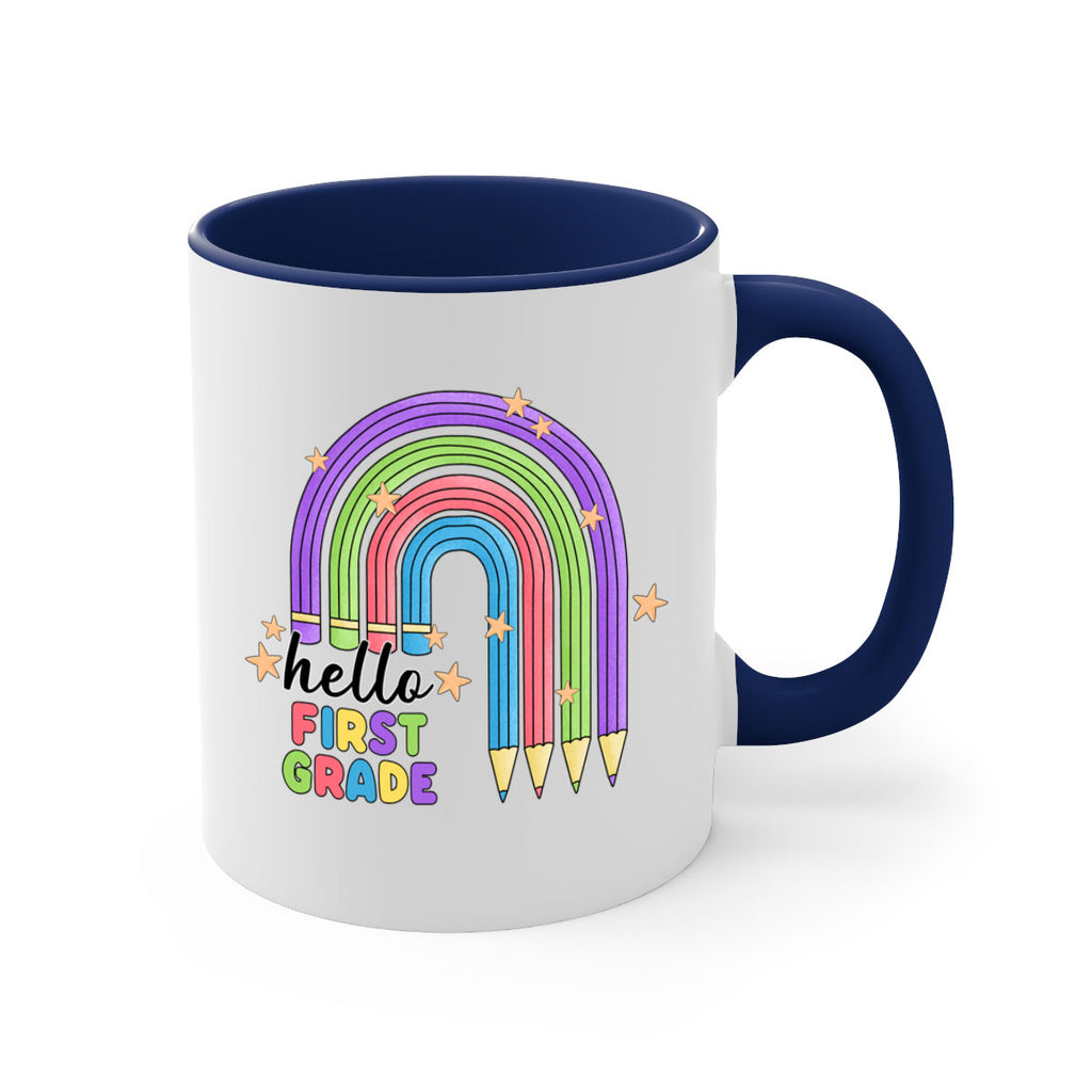 Hello 1st Grade Pencil Rainbow 14#- First Grade-Mug / Coffee Cup