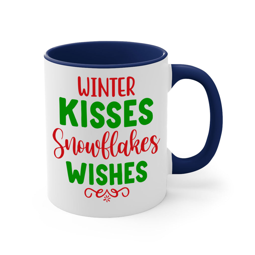 Winter Kisses Snowflakes Wishes 523#- winter-Mug / Coffee Cup