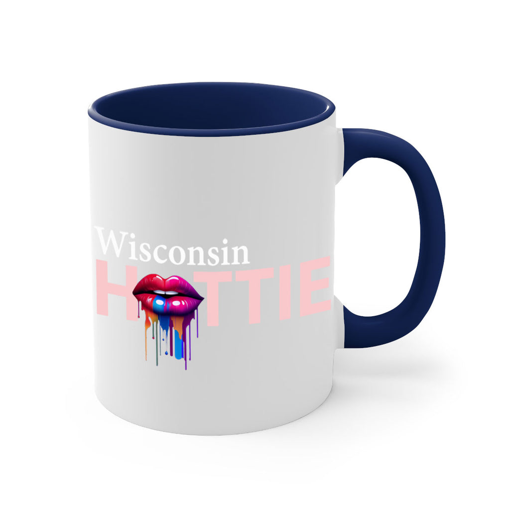 Wisconsin Hottie with dripping lips 123#- Hottie Collection-Mug / Coffee Cup