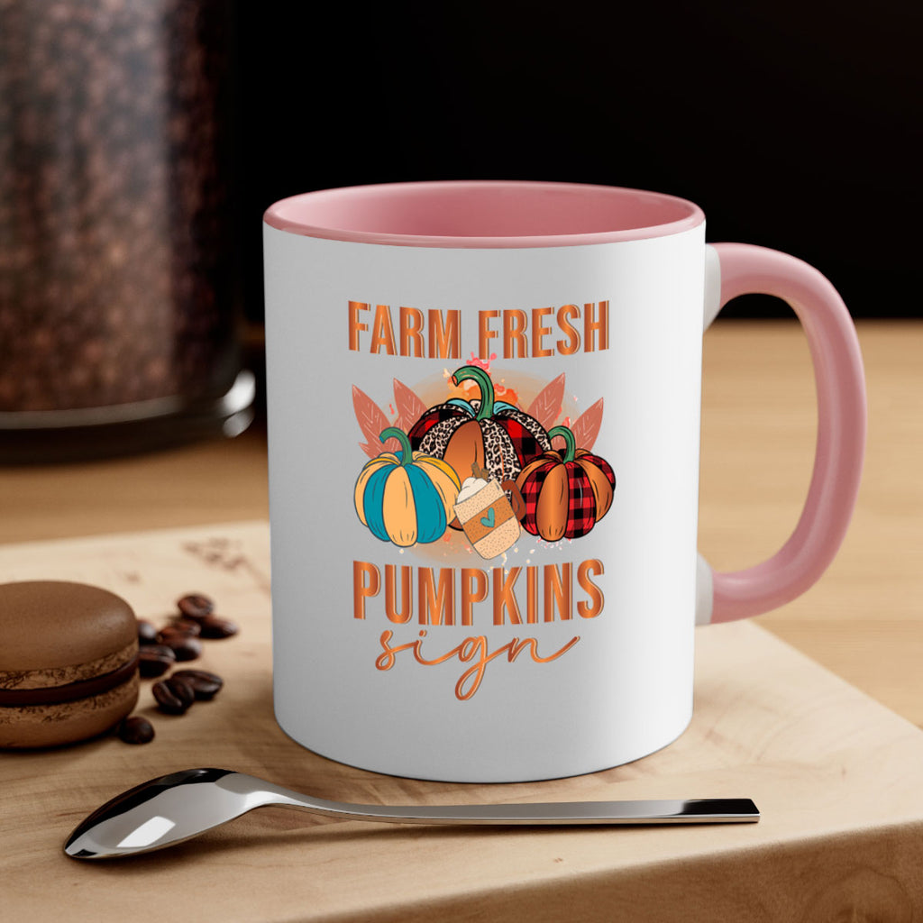 Farm Fresh Pumpkins Sign 175#- fall-Mug / Coffee Cup