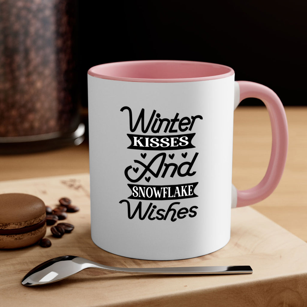 Winter Kisses And Snowflake Wishes 515#- winter-Mug / Coffee Cup