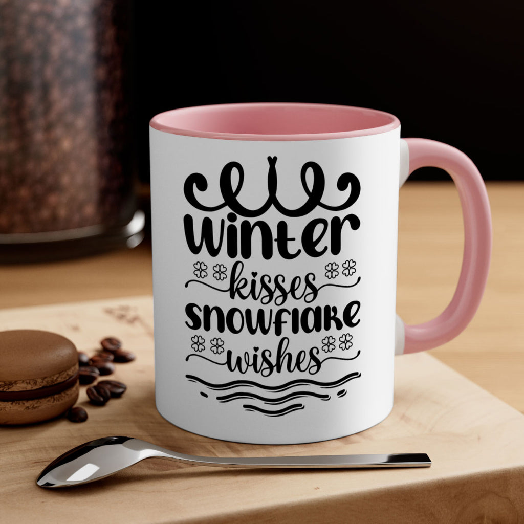 Winter Kisses Snowflake Wishes 562#- winter-Mug / Coffee Cup