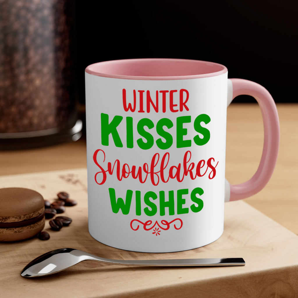 Winter Kisses Snowflakes Wishes 523#- winter-Mug / Coffee Cup