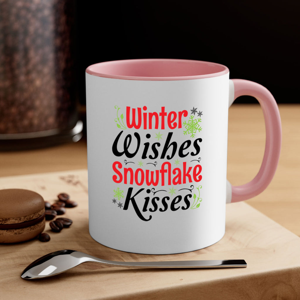 Winter Wishes Snowflake Kisses 568#- winter-Mug / Coffee Cup
