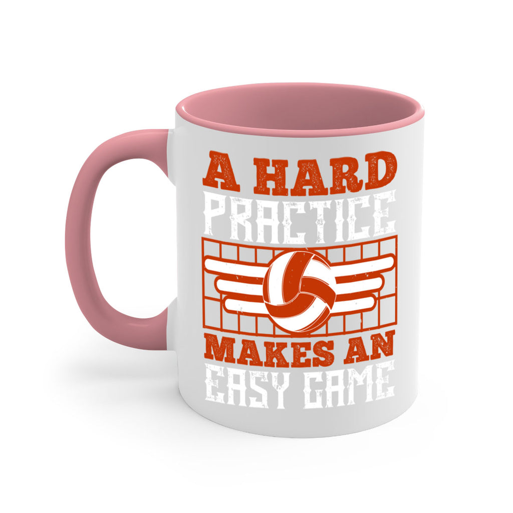 A hard practice makes an easy game Style 1518#- volleyball-Mug / Coffee Cup