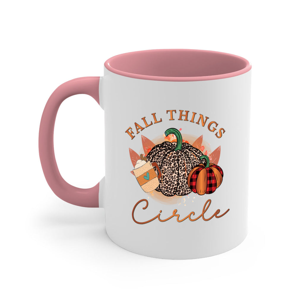 Fall Things Circle 133#- fall-Mug / Coffee Cup