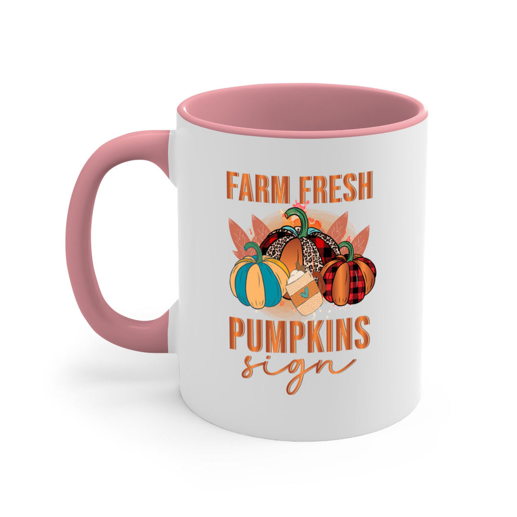 Farm Fresh Pumpkins Sign 175#- fall-Mug / Coffee Cup