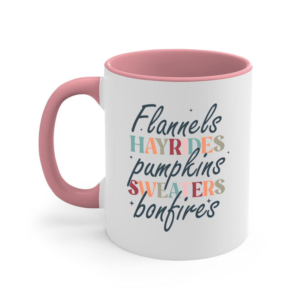 Flannels Hayrides Pumpkins Sweaters Bonfires 184#- fall-Mug / Coffee Cup