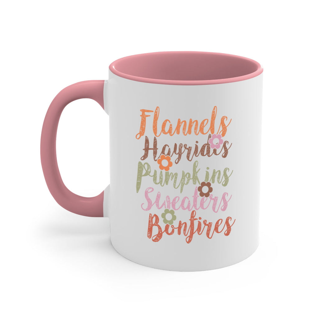 Flannels Hayrides Pumpkins Sweaters Bonfires 185#- fall-Mug / Coffee Cup