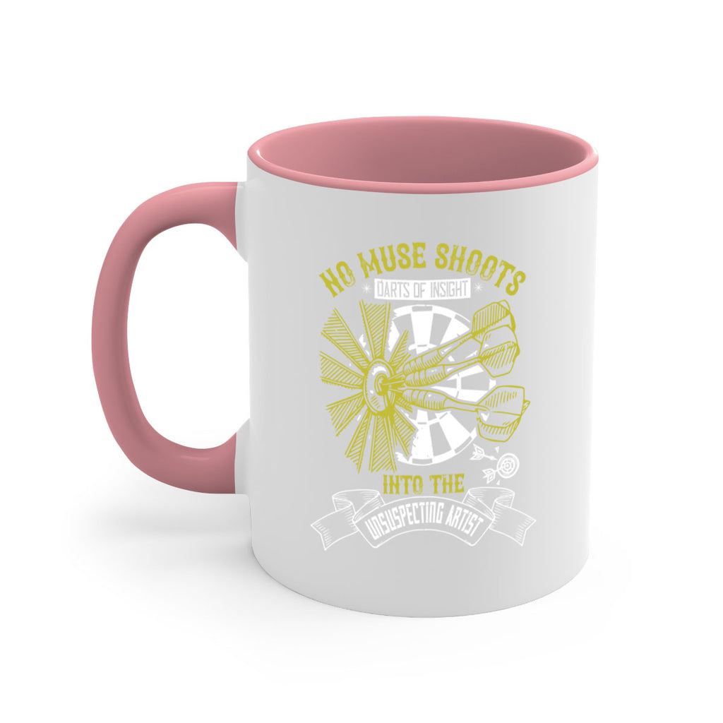 No muse shoots darts of insight into the unsuspecting artist 1914#- darts-Mug / Coffee Cup