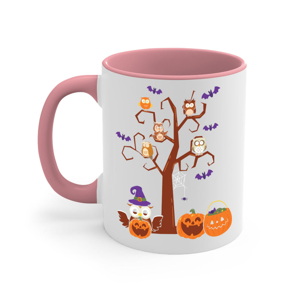 Owl With Pumpkin Halloween Tree A TurtleRabbit 16#- owl-Mug / Coffee Cup
