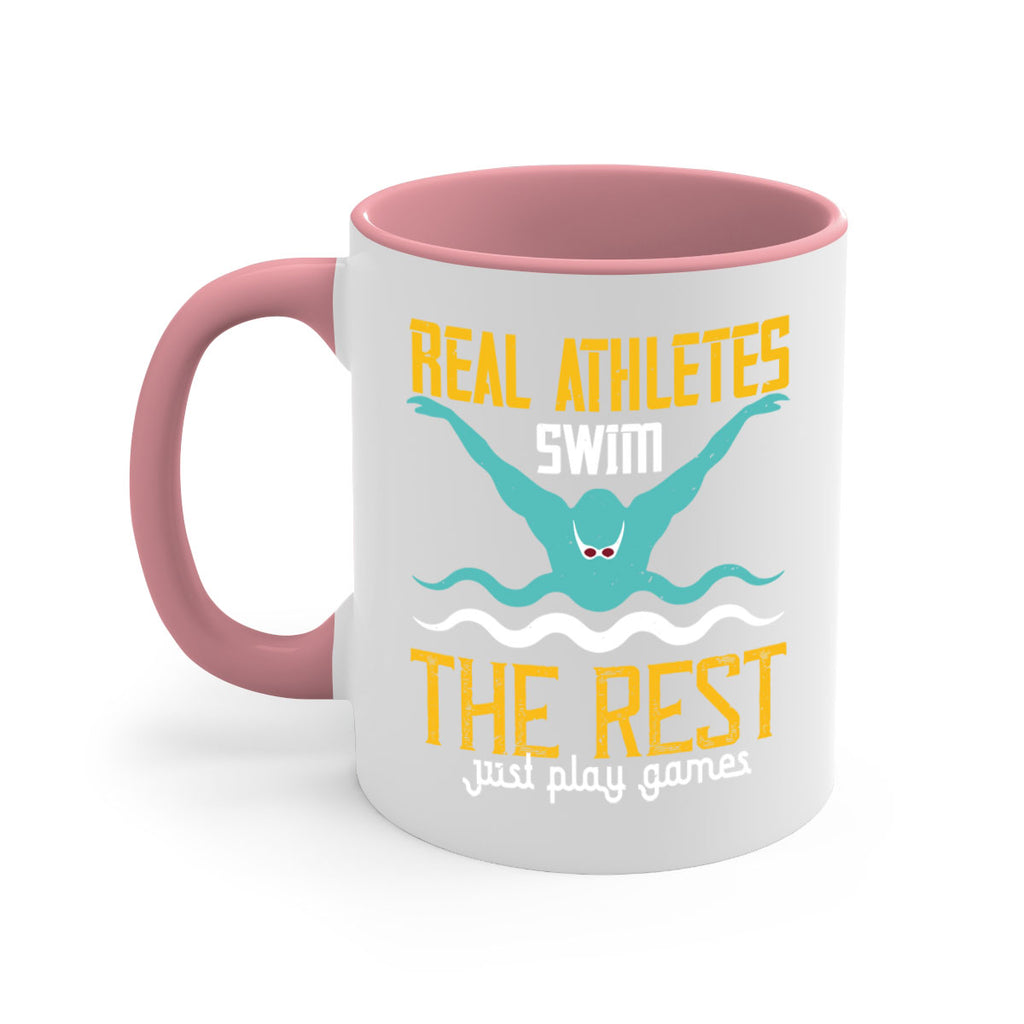 Real athletes swim the rest 556#- swimming-Mug / Coffee Cup