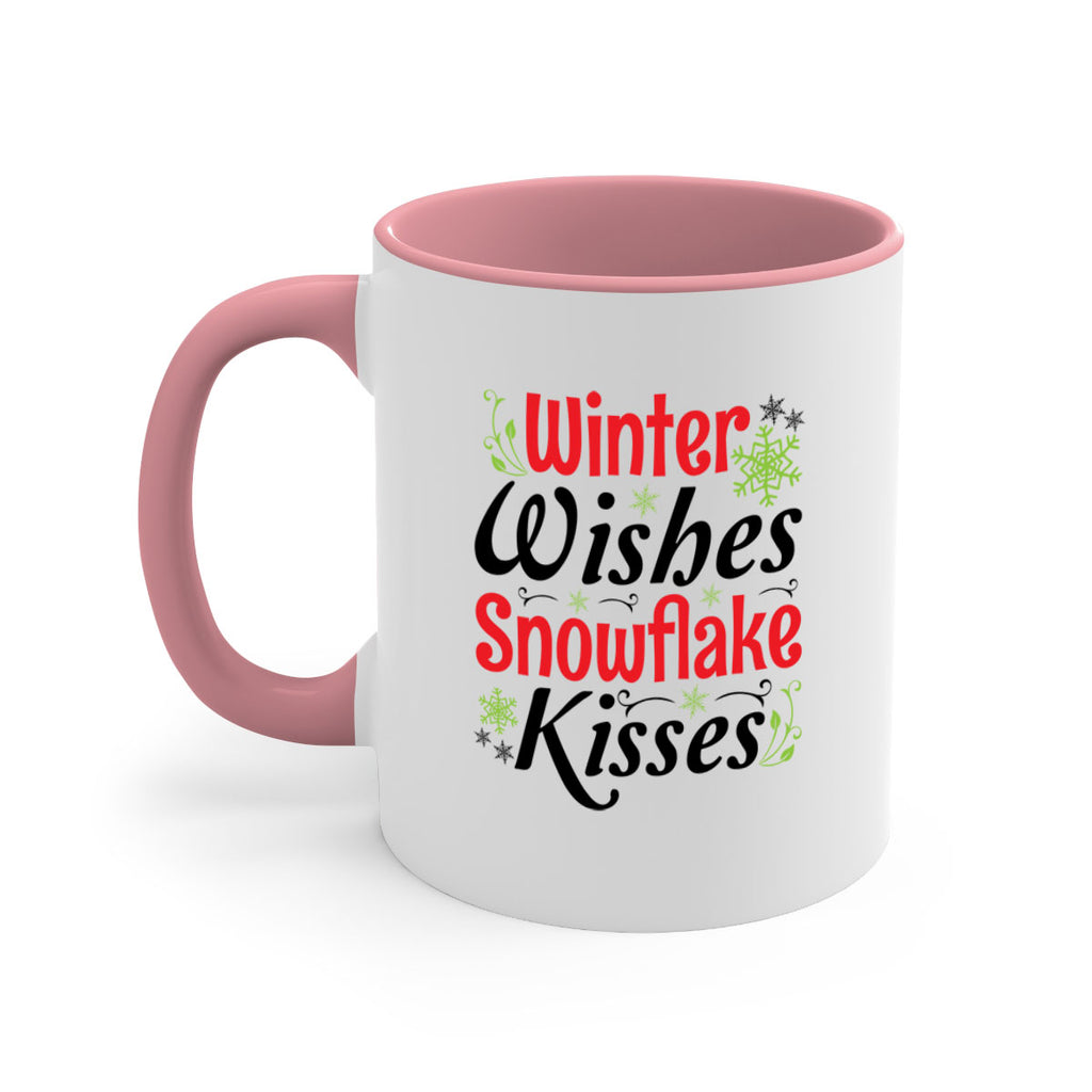 Winter Wishes Snowflake Kisses 568#- winter-Mug / Coffee Cup