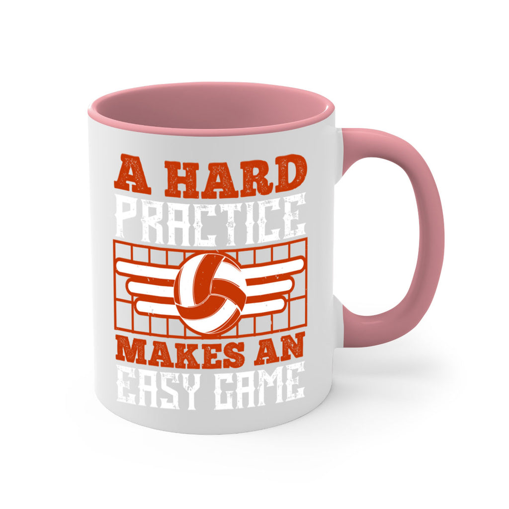 A hard practice makes an easy game Style 1518#- volleyball-Mug / Coffee Cup