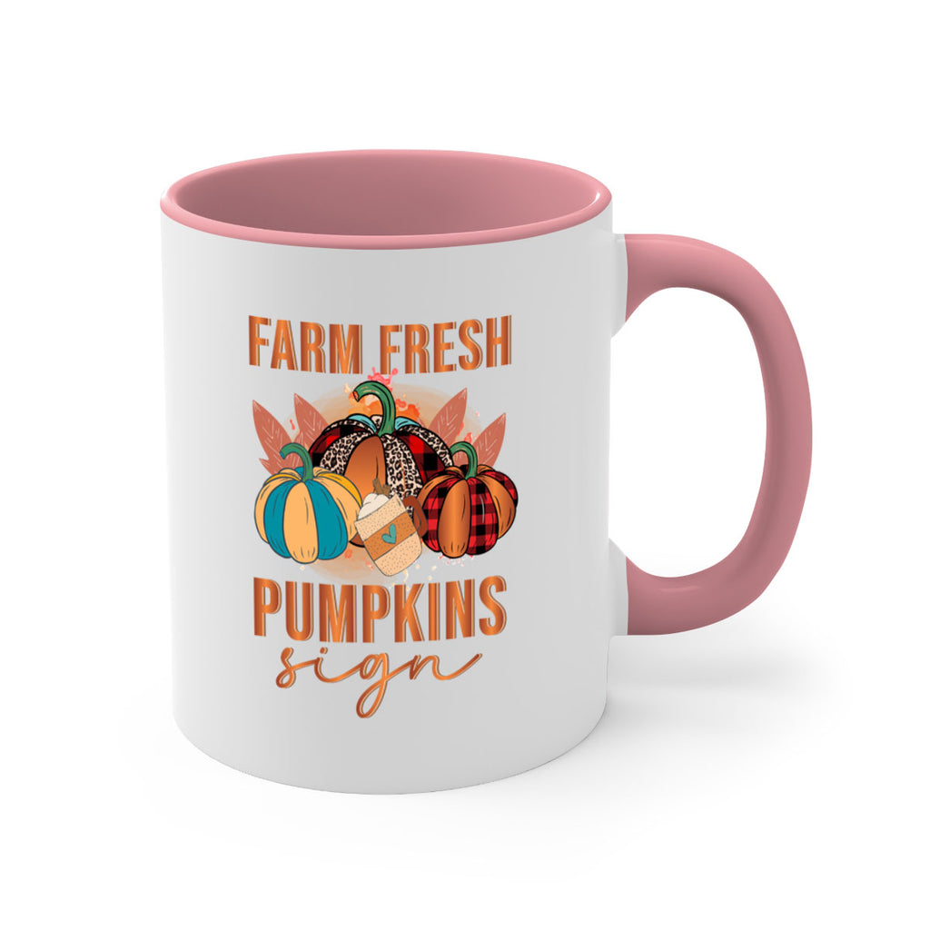 Farm Fresh Pumpkins Sign 175#- fall-Mug / Coffee Cup