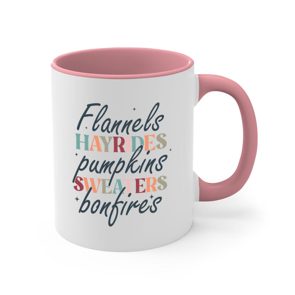 Flannels Hayrides Pumpkins Sweaters Bonfires 184#- fall-Mug / Coffee Cup