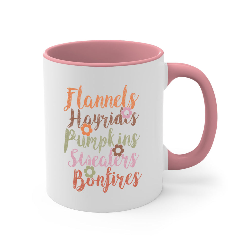 Flannels Hayrides Pumpkins Sweaters Bonfires 185#- fall-Mug / Coffee Cup