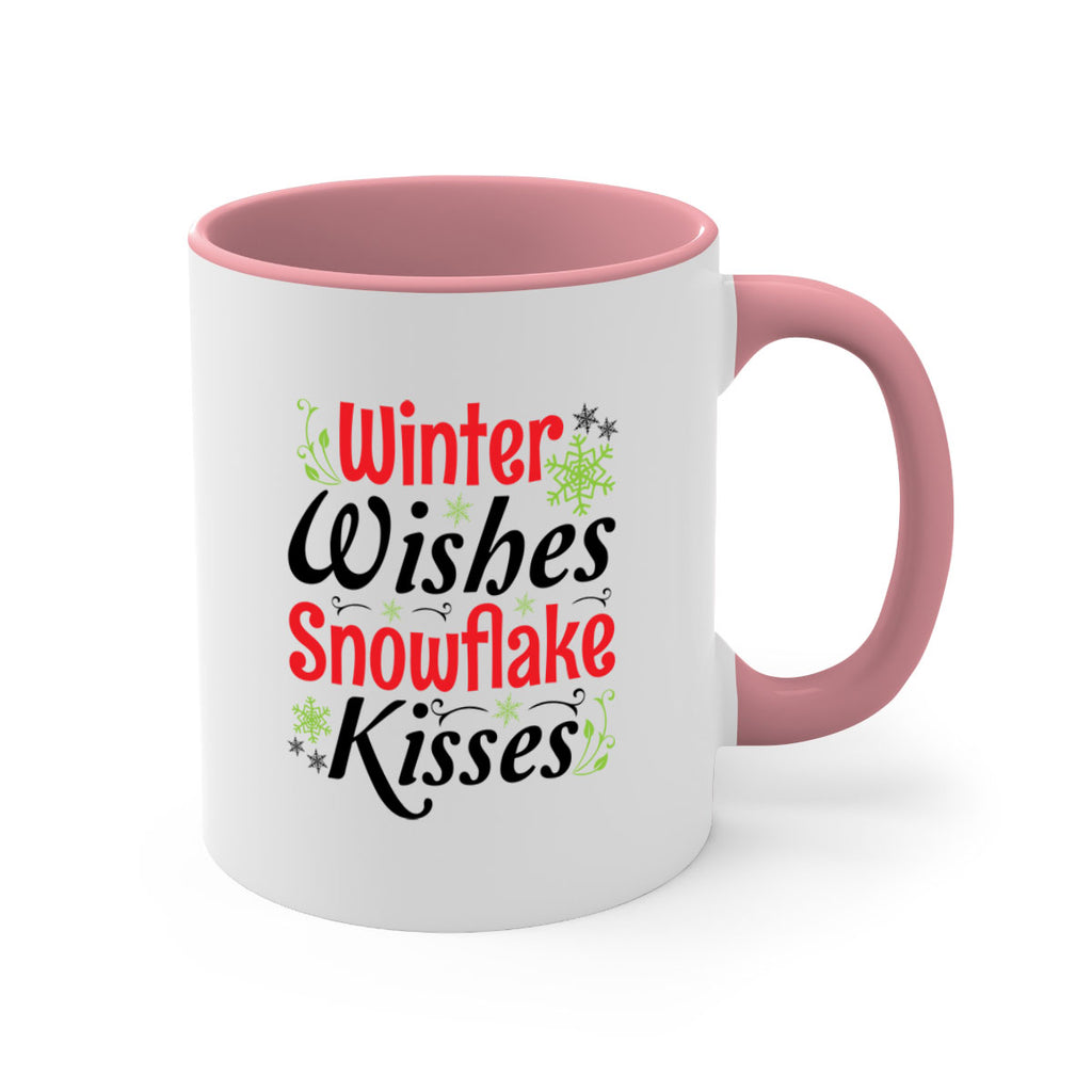Winter Wishes Snowflake Kisses 568#- winter-Mug / Coffee Cup