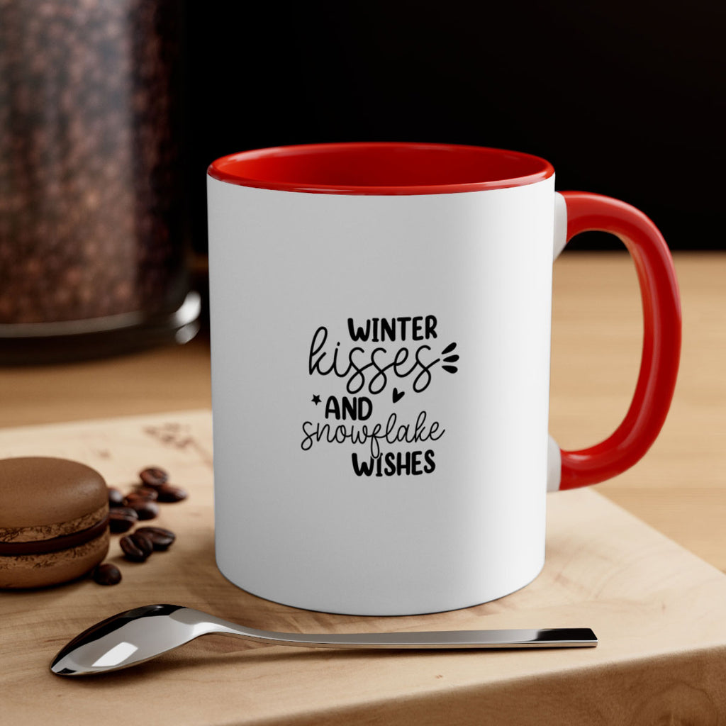 Winter Kisses And Snowflake Wishes 516#- winter-Mug / Coffee Cup